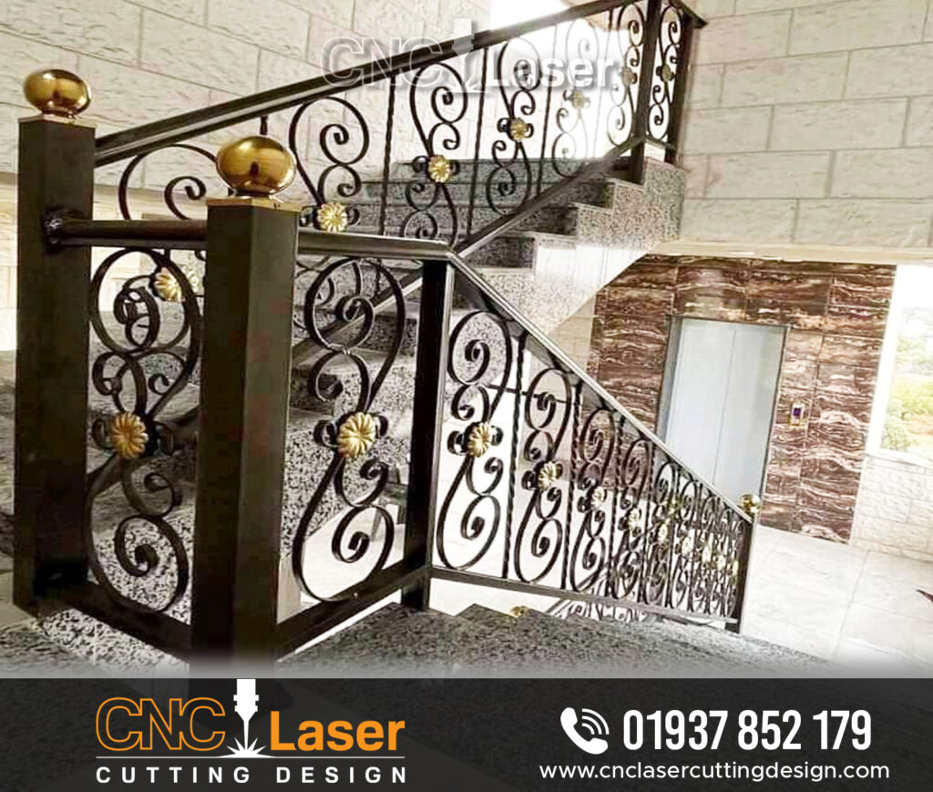 Modern Laser Cut Stair Panel Design