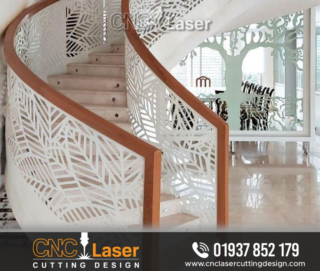 Modern Laser Cut Stair Railing