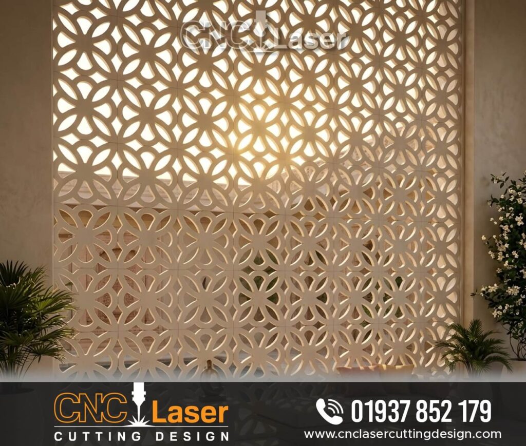 Restaurant Partition Design by CNC Jali Cutting